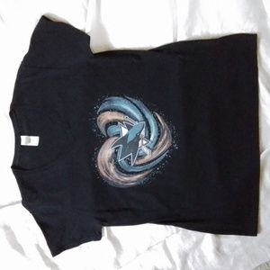 San Jose Sharks black V-neck tee size XL